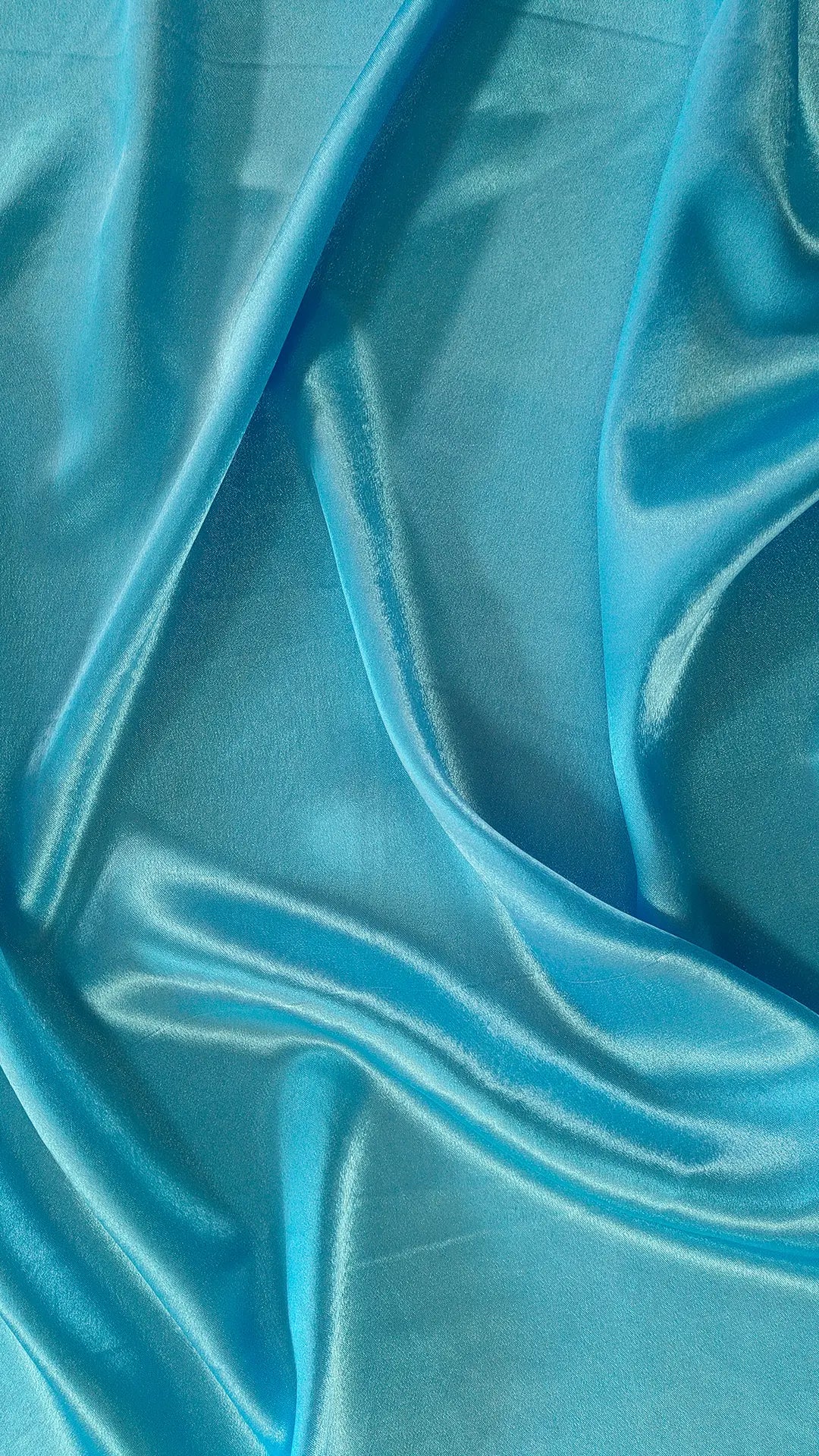 Crep satin bleu material textil