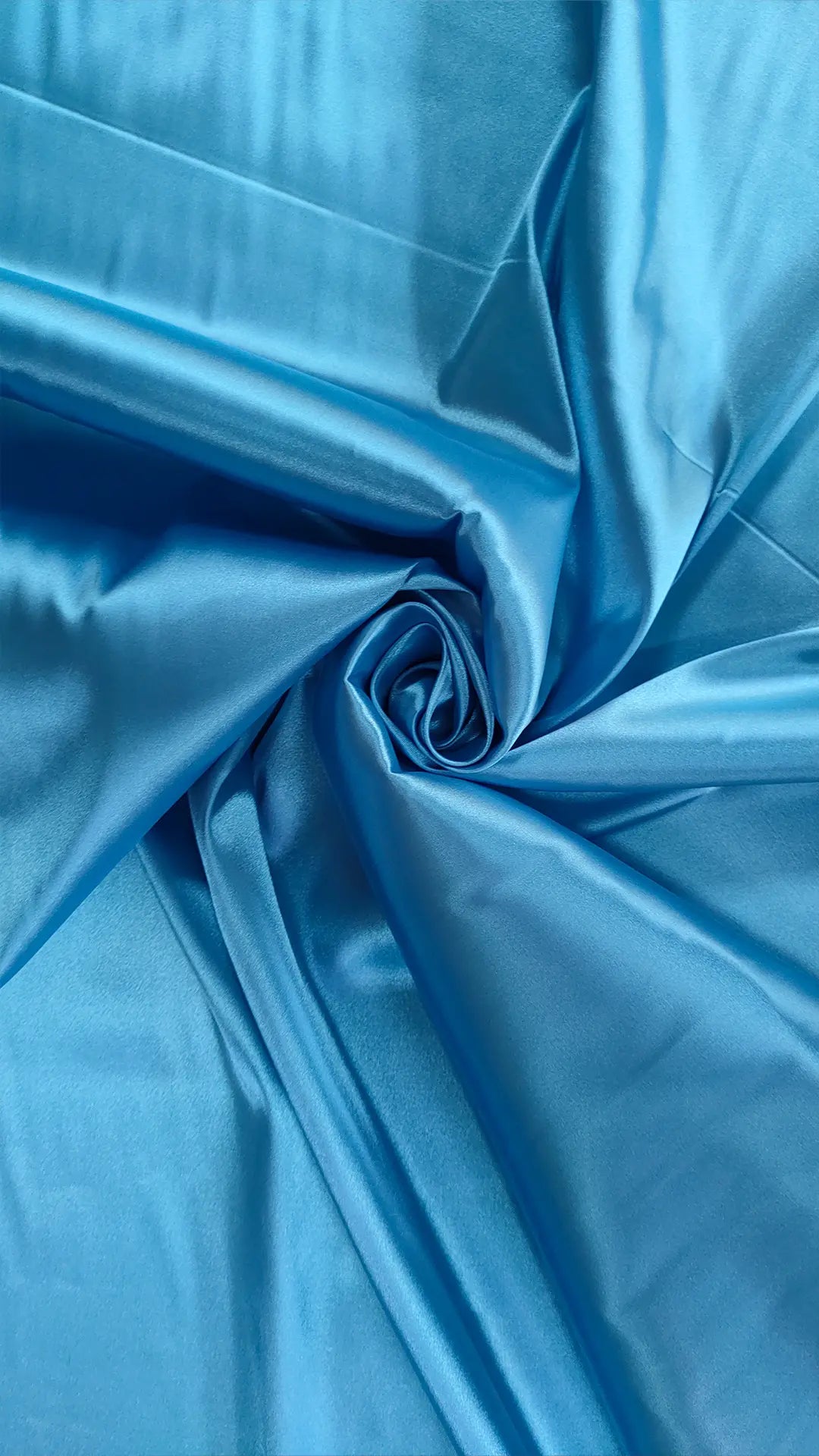 Satin elastic bleu ciel