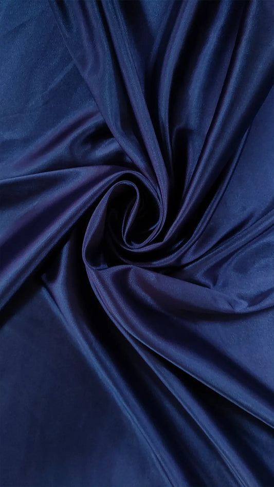 Satin elastic bleumarin